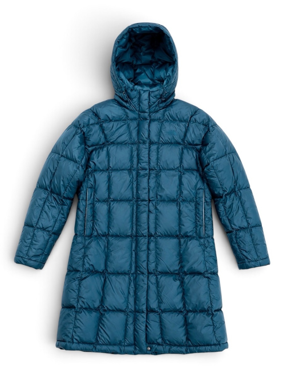The North Face Metropolis Parka 600 Fill Down Long Hooded Puffer Jacker Teal L